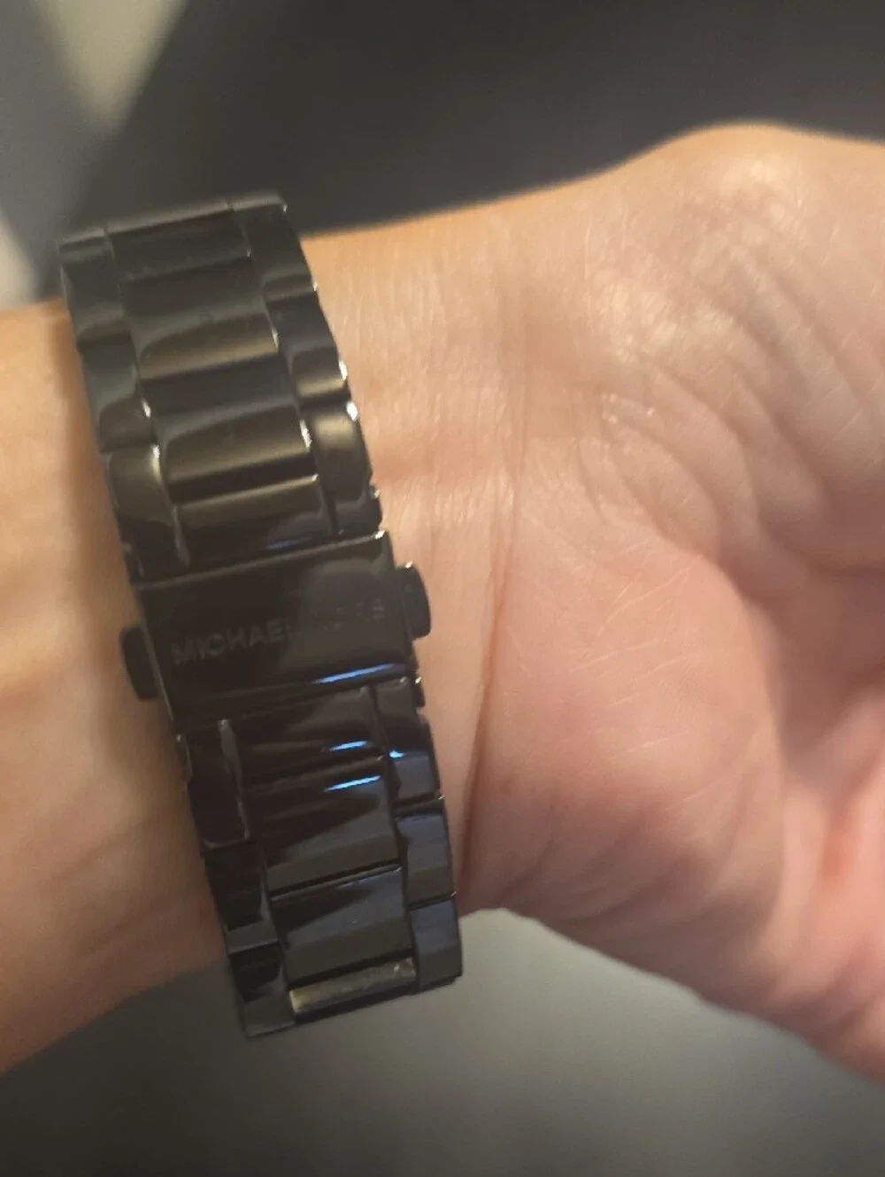 Michael Kors Black Crystal-Trim Chronograph Watch